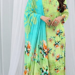 MOONLIGHT 3PC EMBR SEQUIN BANA DORA PRINTED APLIC WORK DESIGNER VOL-185-D-164