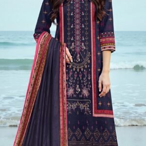 MOONLIGHT 3PC EMBROIDERED DIGITAL PRINTED PREMIUM LAWN VOL-88-3137