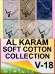 AL-KARAM GENTS SOFT COTTON PREMIUM COLLECTION SUIT VOL-18-Set Of 6 Dresses
