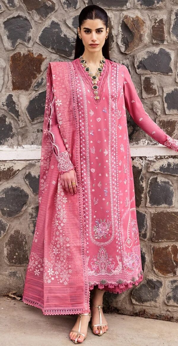 MIX BRANDS 3PC EMBROIDERED LUXURY DESIGNER DHANAK VOL-01-D#643