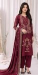 SM 3PC EMBROIDERED DHANAK PREMIUM EMBR SHAWL WINTER VOL-295-D-893