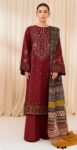 MIX BRANDS 3PC EMBROIDERED LUXURY DESIGNER DHANAK VOL-01-D#641