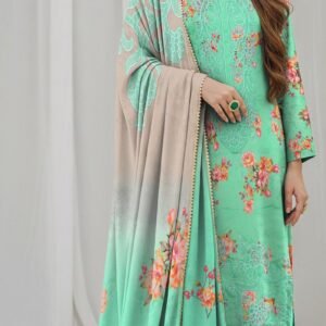 MOONLIGHT 3PC EMBR SEQUIN BANA DORA PRINTED APLIC WORK DESIGNER VOL-185-D-158