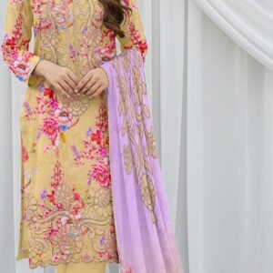 MOONLIGHT 3PC EMBR SEQUIN BANA DORA PRINTED APLIC WORK DESIGNER VOL-185-D-159