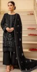 MOONLIGHT 3PC EMBROIDERED DAMAN DHANAK 04 BORDER JACQUARD SHAWL VOL-120-D-3538