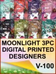 SADA BAHAR 3PC ALL OVER DIGITAL PRINTED PREMIUM LAWN VOL-100-Set Of 8 Dresses
