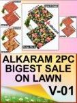 ALKARAM 2PC ALL OVER KHADDAR DIGITAL PRINTED VOL-01-Set Of 4 Dresses