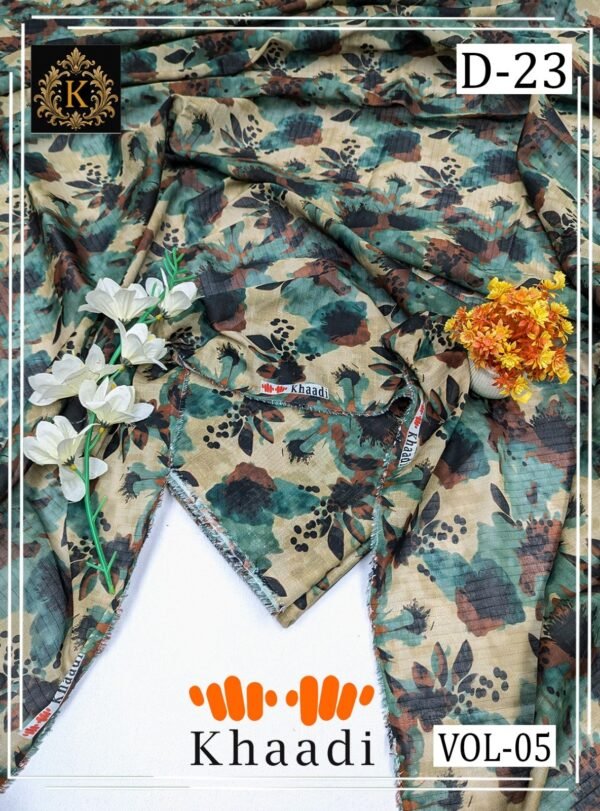 KHAADI 2PC ALL OVER BANA DORA LAWN 90/96 DIGITAL PRINTED VOL-05-D-23