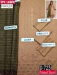 MIX BRANDS 3PC EMBROIDERED LUXURY DESIGNER LAWN VOL-07-Set Of 7 Dressses