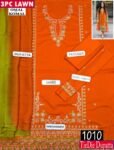 MIX BRANDS 3PC EMBROIDERED LUXURY DESIGNER LAWN VOL-09-Set Of 8 Dresses