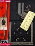 MIX BRANDS 3PC EMBROIDERED LUXURY DESIGNER LAWN VOL-10-Set Of 6  Dresses
