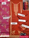 MIX BRANDS 3PC EMBROIDERED LUXURY DESIGNER LAWN VOL-10-Set Of 6  Dresses