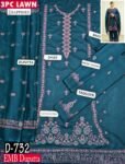 MIX BRANDS 3PC EMBROIDERED LUXURY DESIGNER LAWN VOL-10-Set Of 6  Dresses