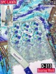 MEHAK E BAHAR 3PC EMBR SEQUIN DAMAN BOARING DIGITAL PRINTED LAWN VOL-214-D-313