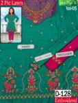 MARIA B KIDS 2PC LAWN 90/70 EMBROIDERED DESIGNER VOL-05-128