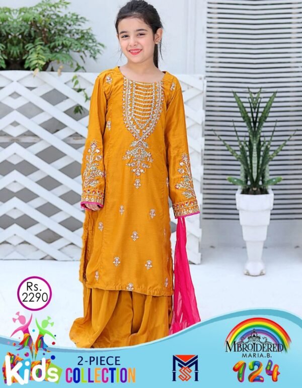 MARIA B KIDS 2PC LAWN 90/70 EMBROIDERED DESIGNER VOL-05-124