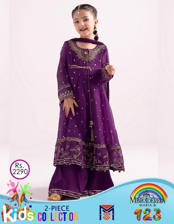 MARIA B KIDS 2PC LAWN 90/70 EMBROIDERED DESIGNER VOL-05-123