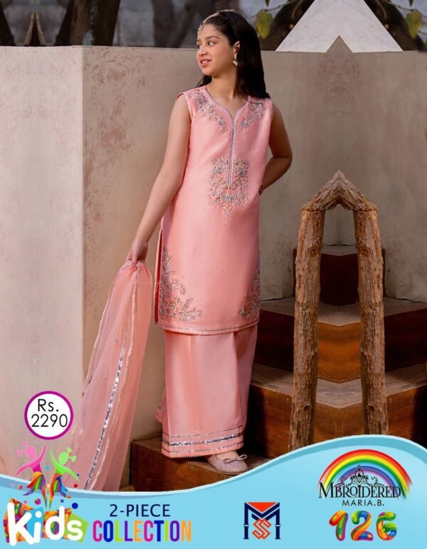 MARIA B KIDS 2PC LAWN 90/70 EMBROIDERED DESIGNER VOL-05-126