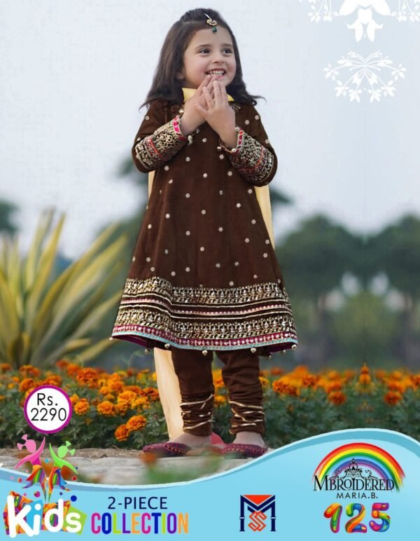 MARIA B KIDS 2PC LAWN 90/70 EMBROIDERED DESIGNER VOL-05-125