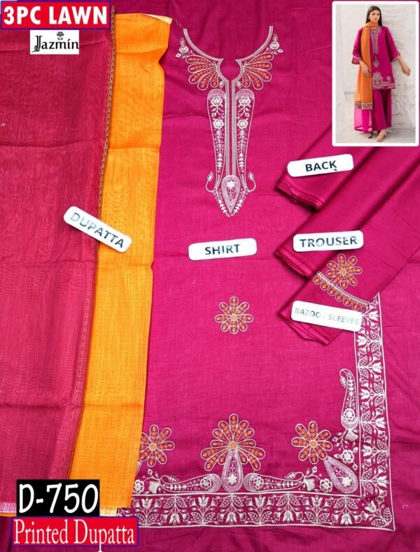 MIX BRANDS 3PC EMBROIDERED LUXURY DESIGNER LAWN VOL-16-Set Of 8 Dresses