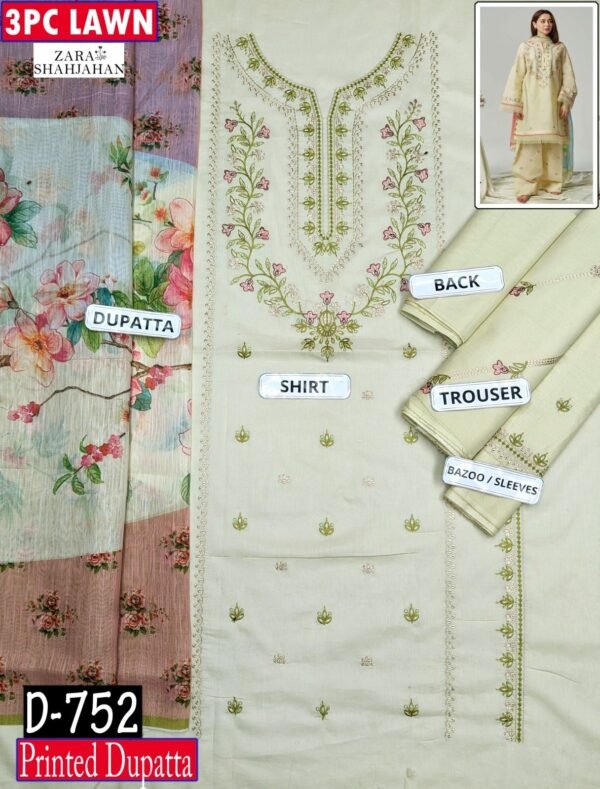 MIX BRANDS 3PC EMBROIDERED LUXURY DESIGNER LAWN VOL-16-Set Of 8 Dresses