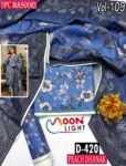 MASOORI 3PC PEACH DHANAK ALL OVER DIGITAL PRINTED VOL-109-D-420