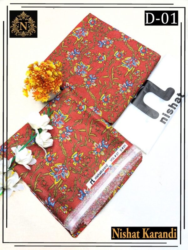 NISHAT 2PC ALL OVER KARANDI DIGITAL PRINTED VOL-01-Set Of 08 Dresses