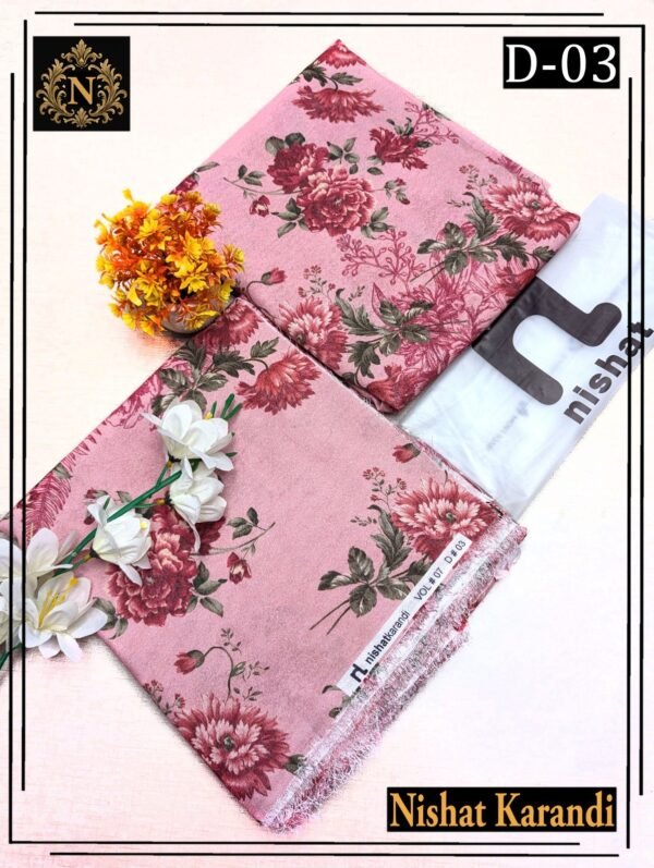 NISHAT 2PC ALL OVER KARANDI DIGITAL PRINTED VOL-01-Set Of 08 Dresses