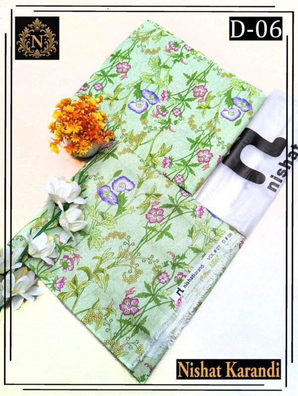 NISHAT 2PC ALL OVER KARANDI DIGITAL PRINTED VOL-01-Set Of 08 Dresses