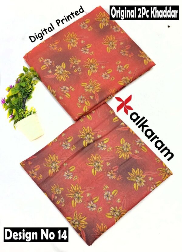 ALKARAM 2PC ALL OVER KHADDAR DIGITAL PRINTED VOL-01-Set Of 4 Dresses
