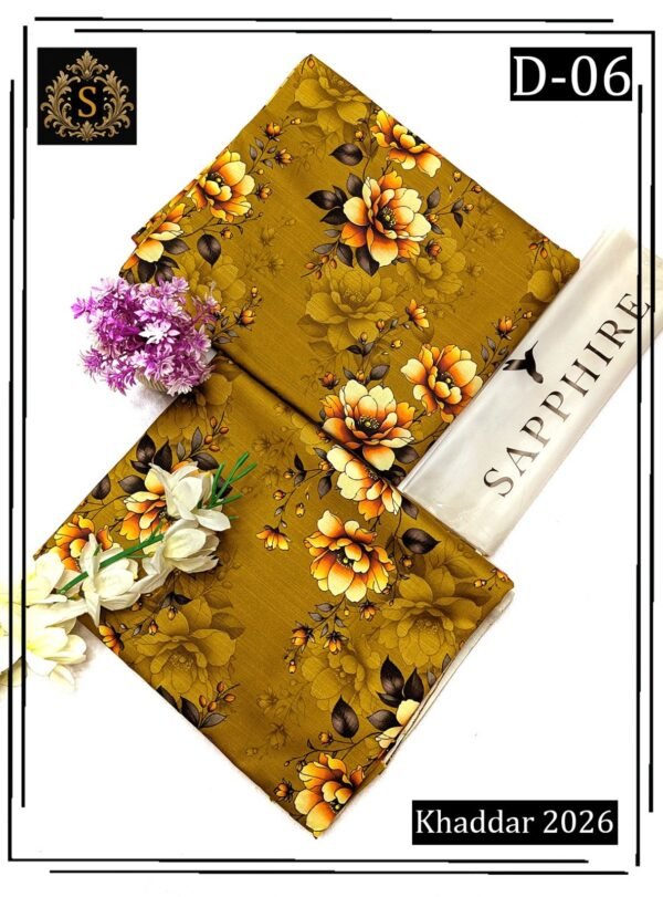 SAPPHIRE MOONLIGHT 2PC ALL OVER KHADDAR DIGITAL PRINTED VOL-02-Set Of 08 Dresses
