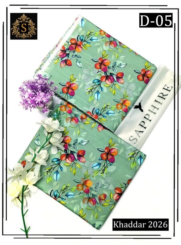 SAPPHIRE MOONLIGHT 2PC ALL OVER KHADDAR DIGITAL PRINTED VOL-02-Set Of 08 Dresses