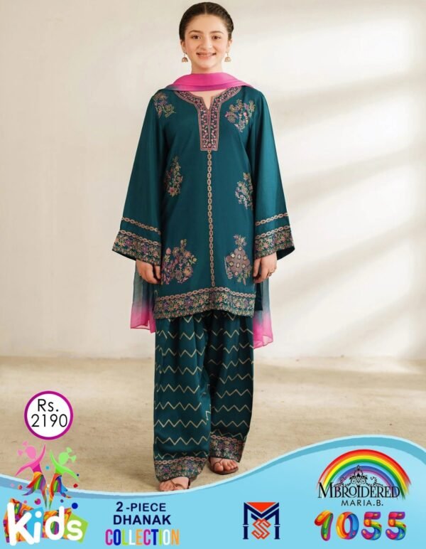 MARIA B KIDS 2PC DHANAK EMBROIDERED VOL-01-1055