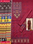 MIX BRANDS 3PC EMBROIDERED LUXURY DESIGNER DHANAK VOL-01-Set Of 06 Dresses