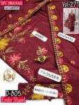 SM 3PC EMBROIDERED DHANAK PREMIUM EMBR SHAWL WINTER VOL-271-Set Of 06 Dresses