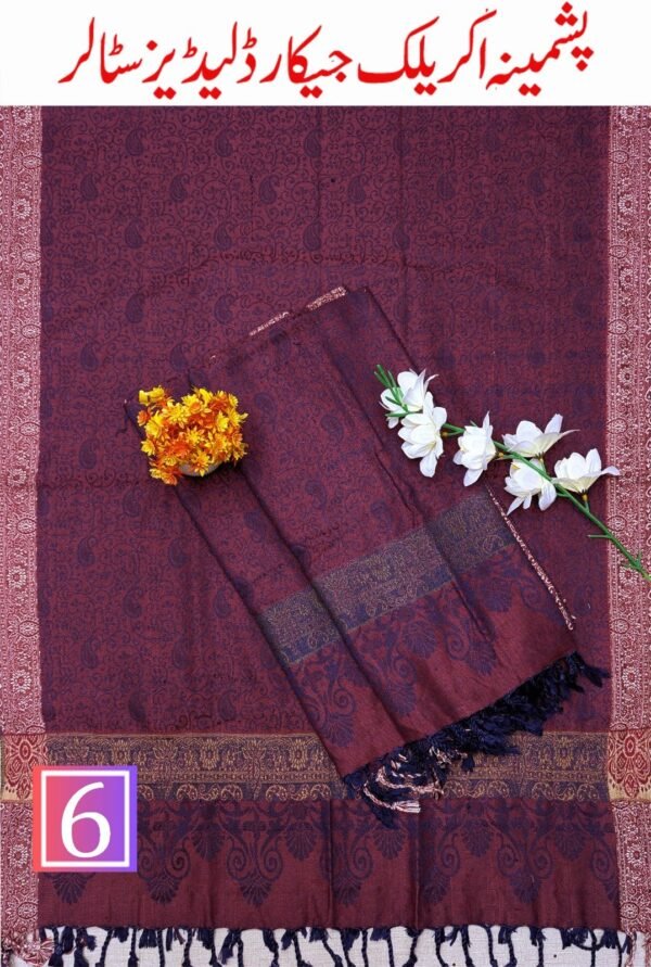 PASHMINA ACRYLIC JACQUARD LADIES STALLER VOL-01-Set Of 08 Stallers