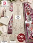 BIN SAEED 3PC DAMAN BOARING EMBROIDERED BANA DORA VISCOSE DESIGNER VOL-280-Set Of 08 Dresses