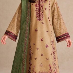 MIX BRANDS 3PC EMBROIDERED LUXURY DESIGNER LAWN VOL-07-D#723
