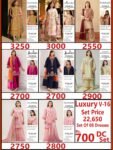 MIX BRANDS 3PC EMBROIDERED LUXURY DESIGNER LAWN VOL-16-Set Of 8 Dresses